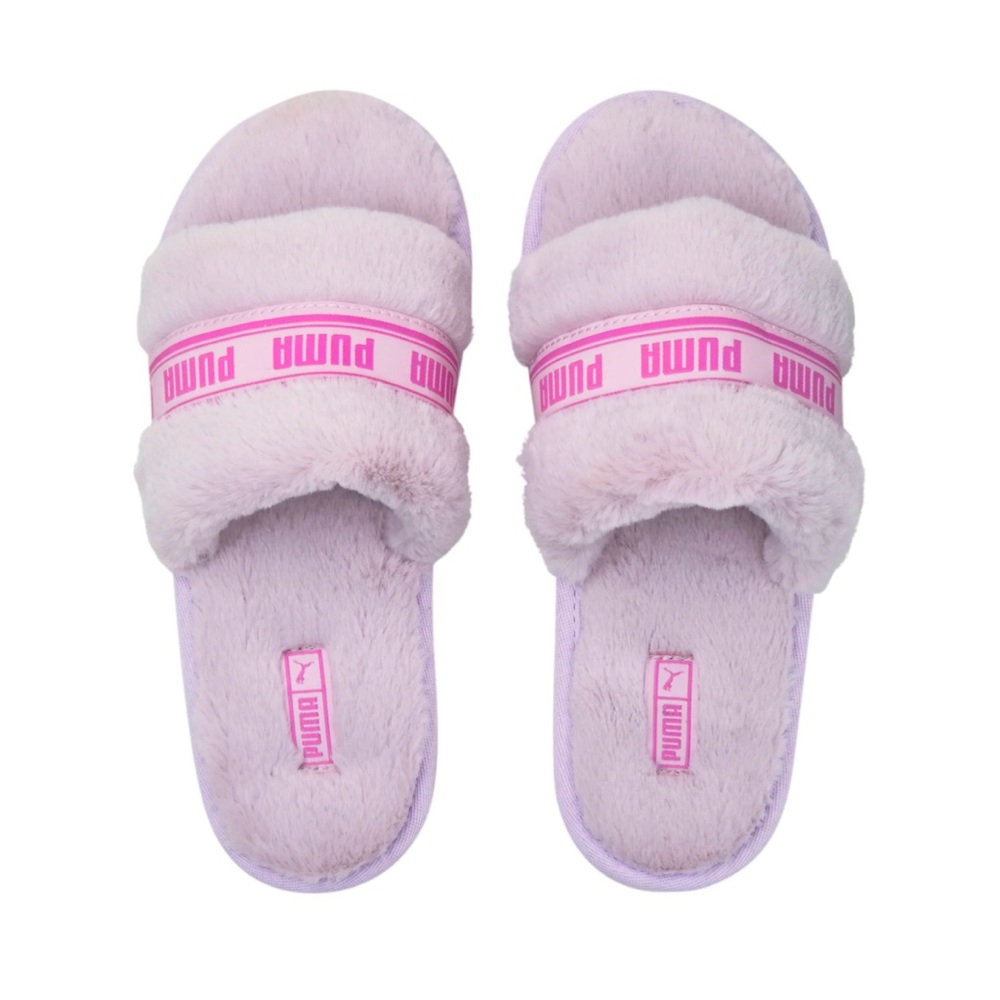 NWT Puma Fluff Lavender Slides Size 7